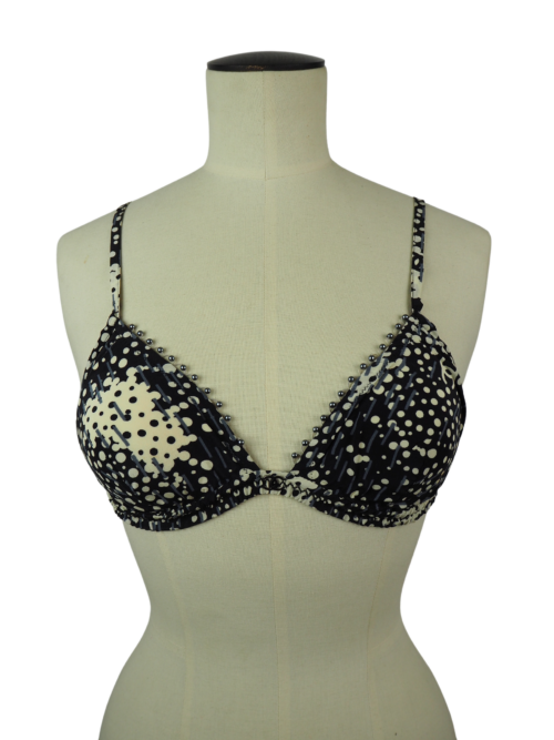 Chanel Black Silk Bralette Size FR 40