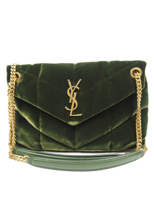 Yves Saint Laurent Green Velvet Loulou bag