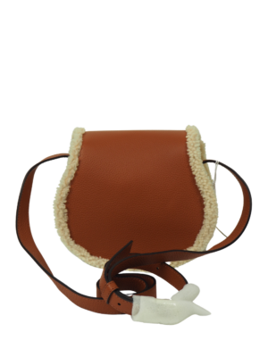 Chloe Camel Leather Marcie Small Saddle Bag