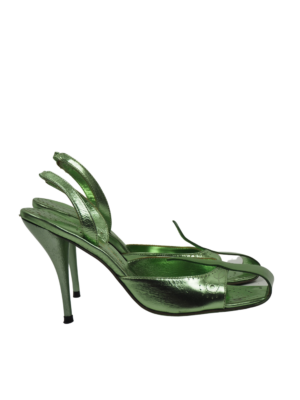 Stephane Kélian Green Leather Heels Size EU 37,5