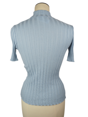 Thierry Mugler Blue Wool Top Size Small