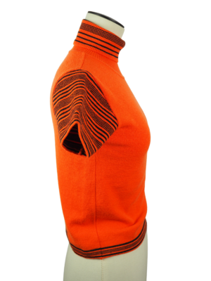 Versace Orange Wool Top Size Small