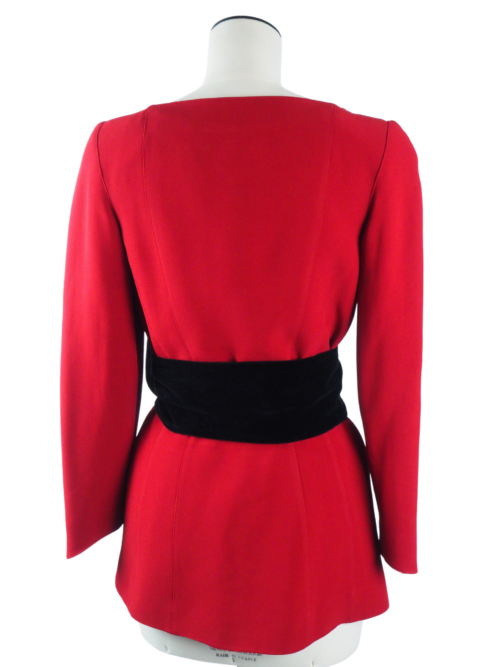 Thierry Mugler Red Rayon Ensemble Size FR 38 - Image 3