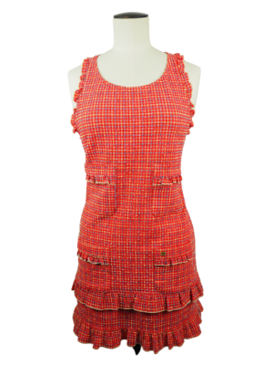 Chanel Orange Polyester Dress Size FR 40