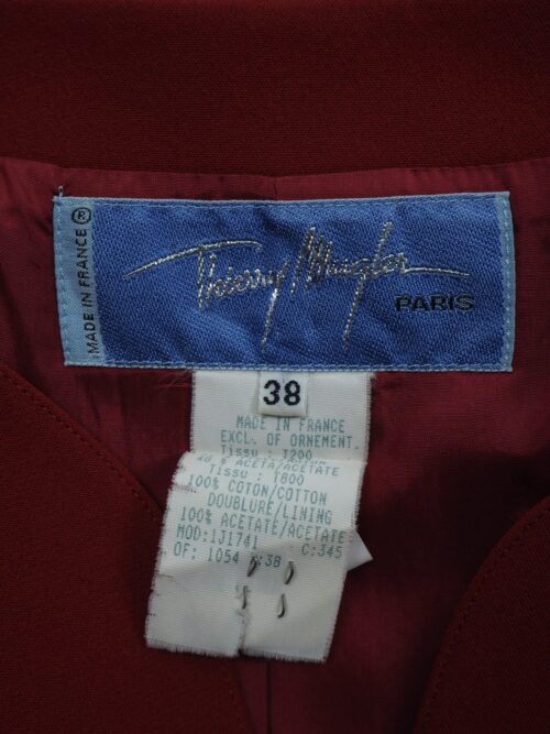 Thierry Mugler Red Rayon Ensemble Size FR 38 - Image 6