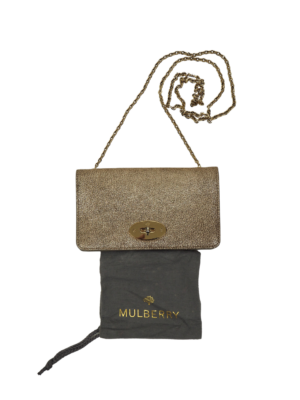 Mulberry Gold Leather Crossbody Bag