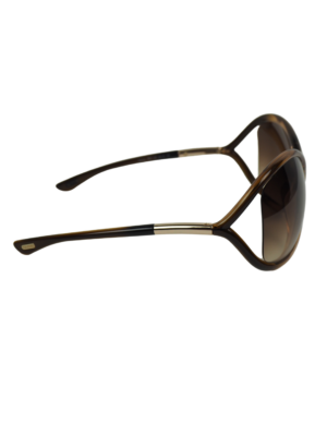 Tom Ford Beige Oval Sunglasses