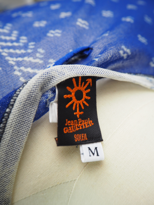 Jean Paul Gaultier Blue Nylon Wrap-top Size Medium - Image 4