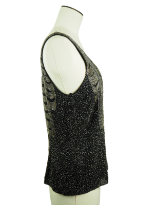Ralph Lauren Black Sequin Top Size 6