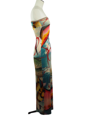 Jean Paul Gaultier Multicolor Fitted Dress Size Small