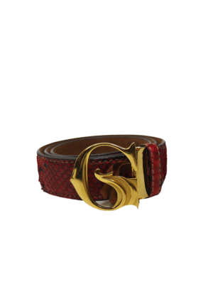 G By Gucci Red Python Belt Size 85