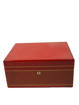 Cartier Burgundy Wooden Jewelry Box