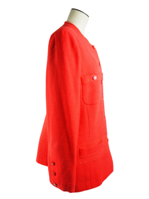Chanel Red Wool Jacket Size FR 46