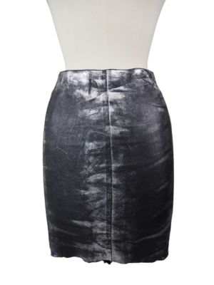 Jitrois Silver Leather Skirt Size EU 36