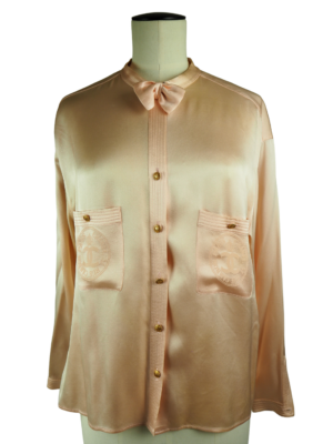 Chanel Pink Blouse Size Large