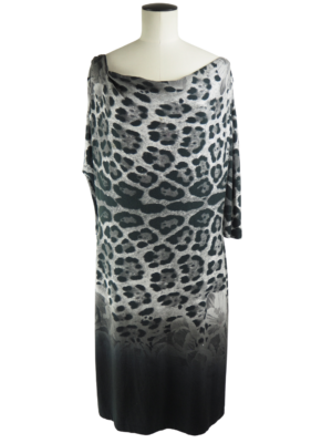 Cavalli Grey Leopard Dress Size Large