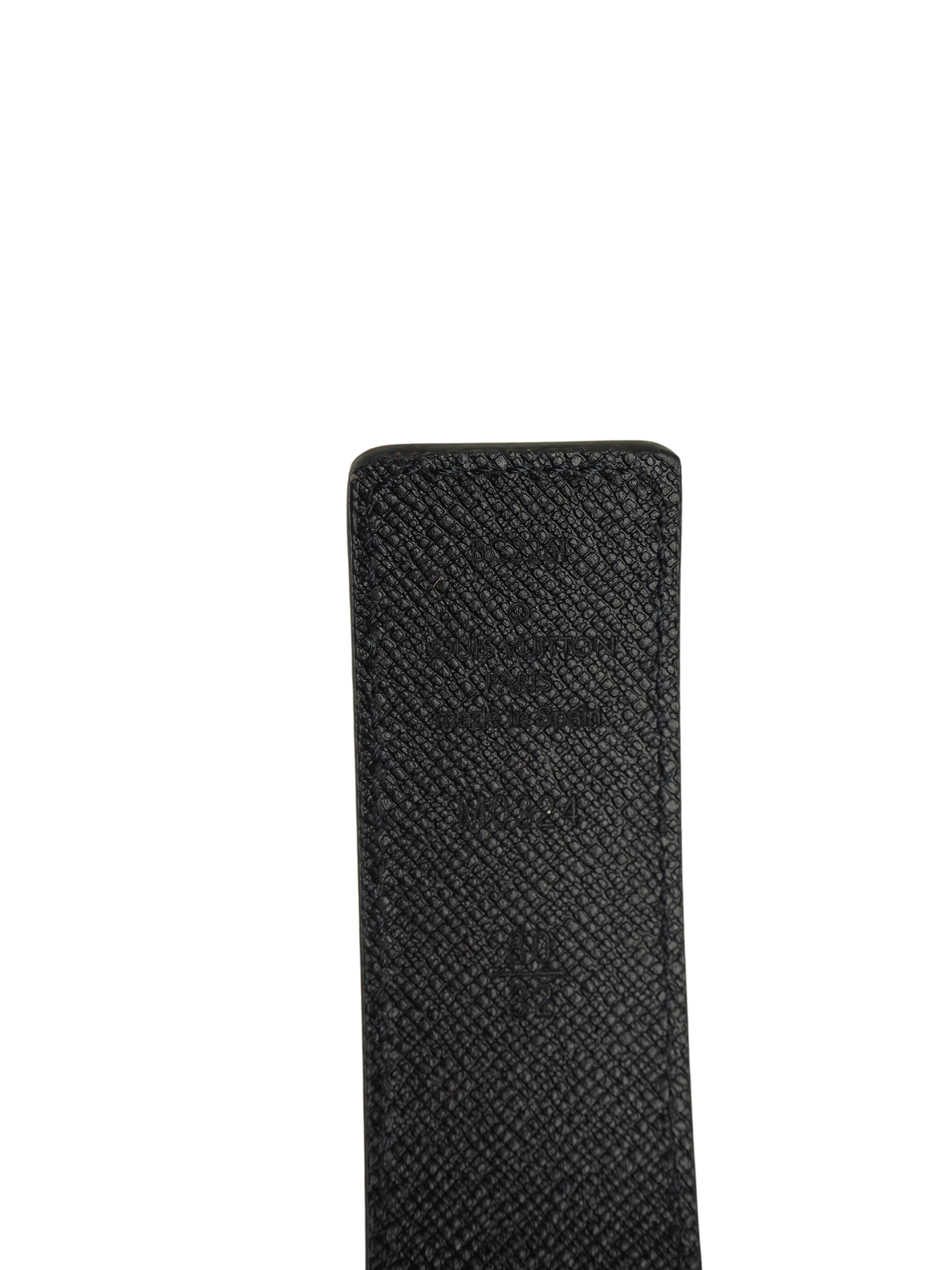 Louis Vuitton Men's Black Monogram Glaze Ouest Belt size 32 / 80 cm