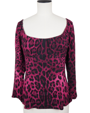 Dolce & Gabbana Purple Silk Blouse IT 42