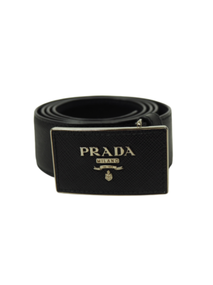 Prada Black Leather Belt Size 32-80