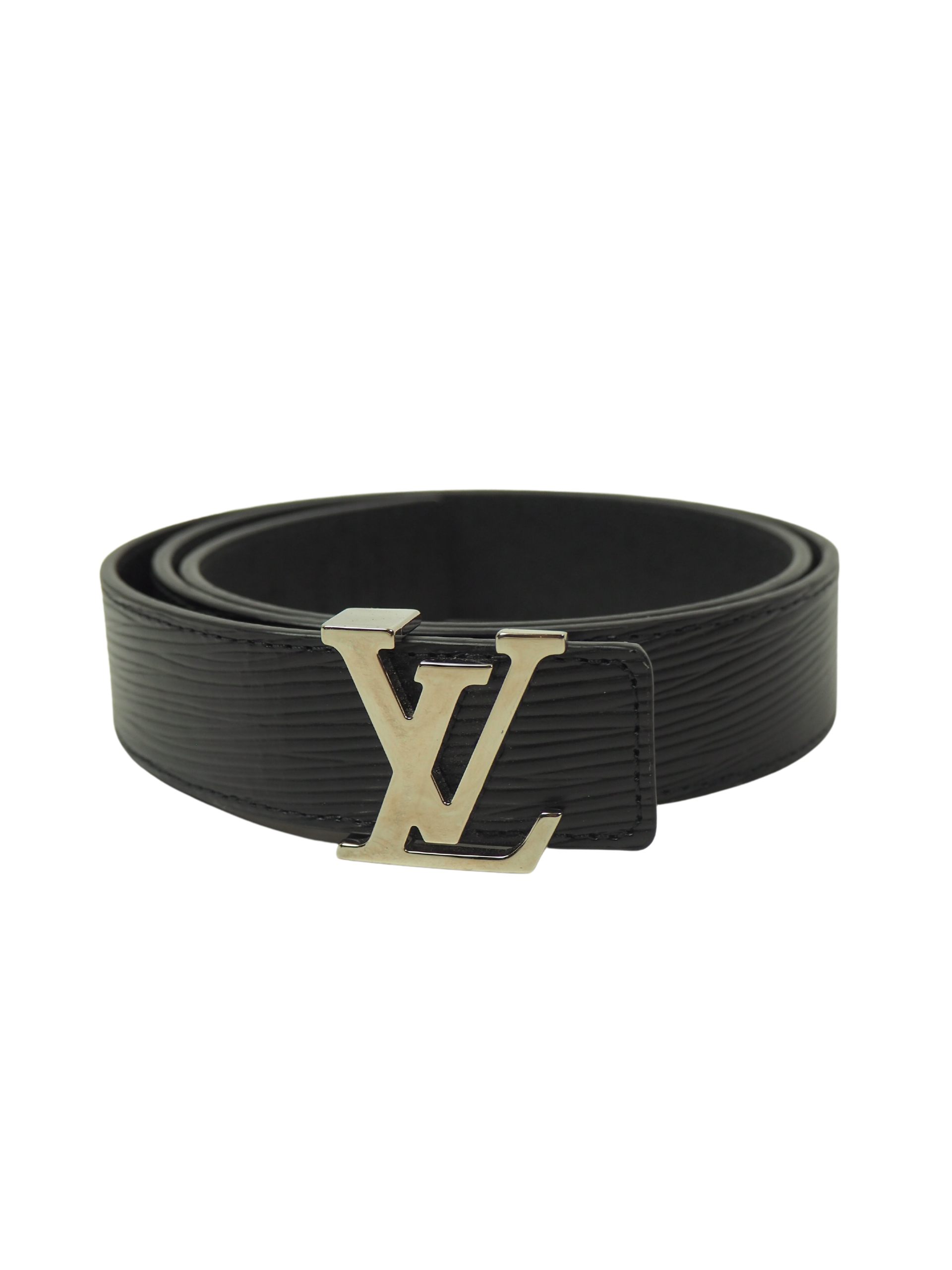 Leather belt Louis Vuitton Black size 80 cm in Leather - 34133619