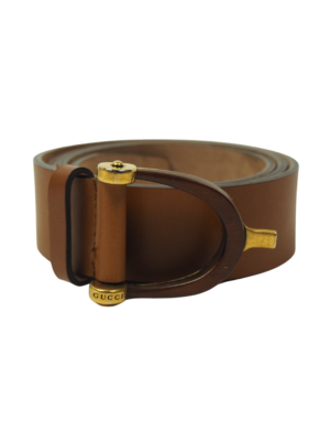 Gucci Brown Leather Belt Size 85-34
