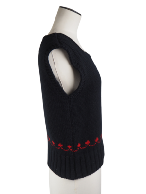 Christian Dior Black Wool Sleeveless Sweater Size IT 44