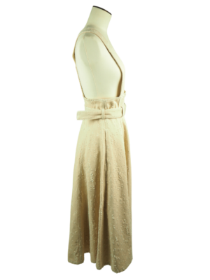 Christian Dior Beige Cotton Pleated Skirt Size IT 40