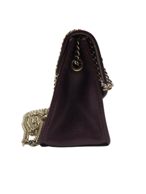 Furla Plum Leather Julia Crossbody Bag