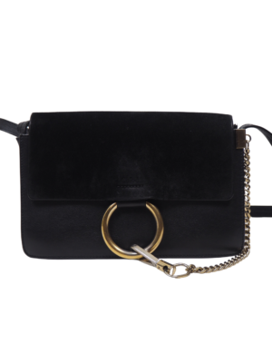 Chloé Black Leather Faye Shoulder Bag