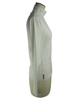 Prada White Nylon Long Sleeve Top Size Medium