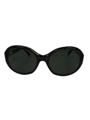 Chanel Black Acetate Sunglasses Size 57-19