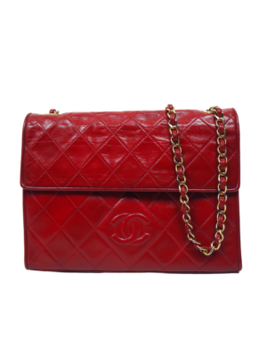 Chanel Red Leather Flap Bag