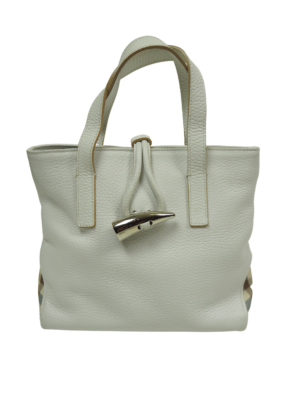 Burberry White Leather Handbag