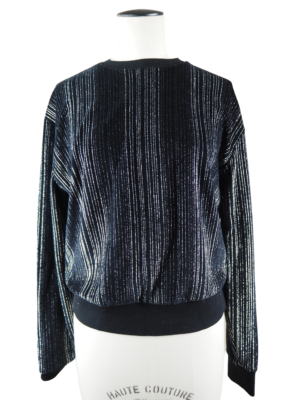Yves Saint Laurent Black Cotton Sweater Size Medium