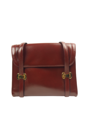 Delvaux Red Leather Shoulder Bag