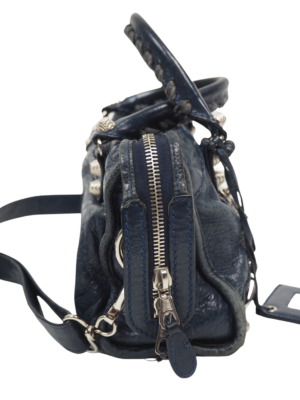 Balenciaga Navy Leather City Bag