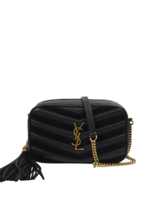 Yves Saint Laurent Black Leather Mini Camera Bag