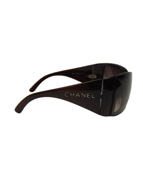 Chanel Brown Acetate Sunglasses - Image 2