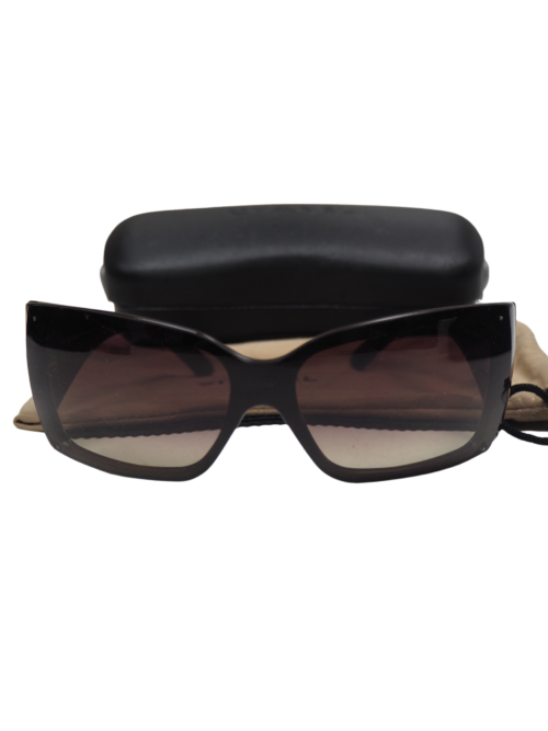 Chanel Brown Acetate Sunglasses - Image 4