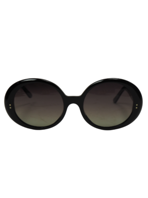 Céline Black Acetate Oval Sunglasses