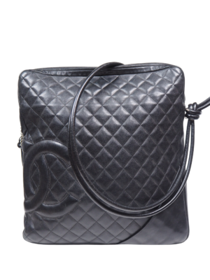 Chanel Black Leather Ligne Cambon Crossbody Bag