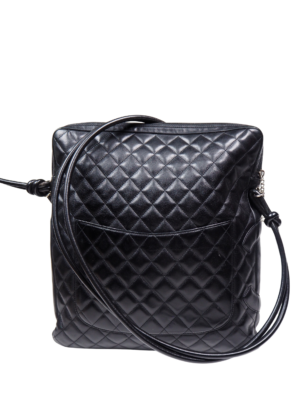 Chanel Black Leather Ligne Cambon Crossbody Bag