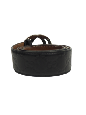 Gucci Brown Leather Interlocking GG Belt Size 80-32