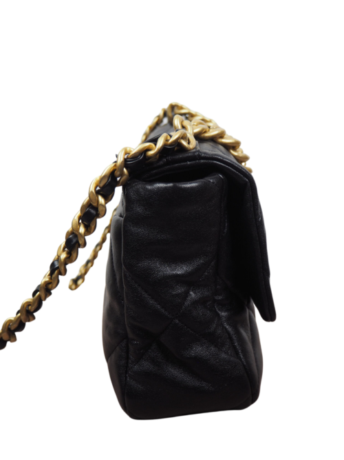 Chanel Black Leather 19 Handbag Size Large - Image 2