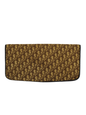 Christian Dior Brown Monogram Canvas Fold-Over Convertible Clutch