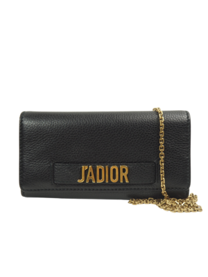 Dior Black Leather J'adior Wallet On Chain