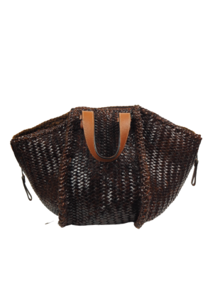 Loewe Brown Woven Leather Hammock Bag