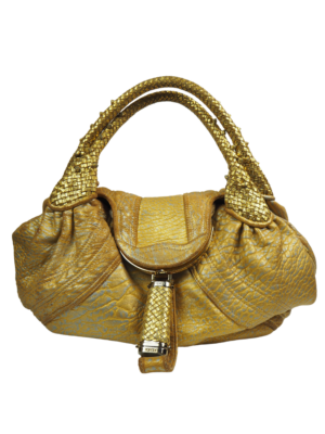 Fendi Gold Leather Spy Bag