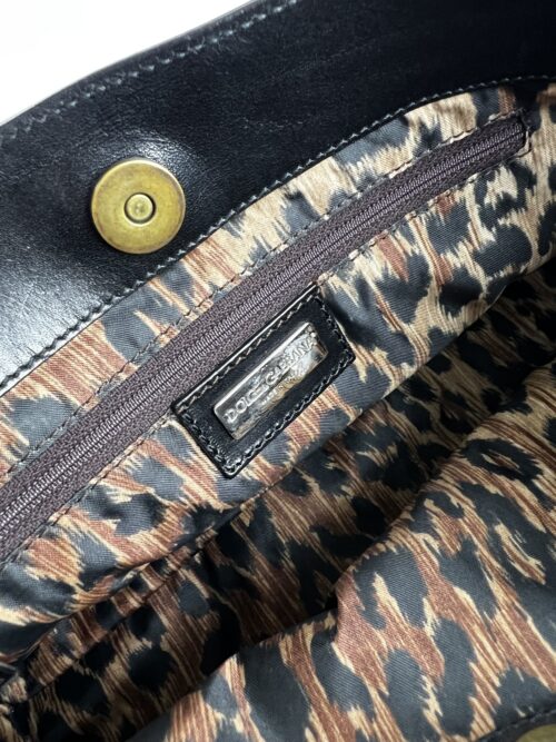 Dolce & Gabbana black leather shoulder bag