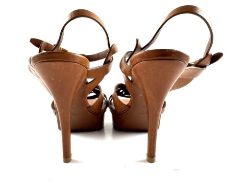 Yves Saint Laurent leather tribute platform sandals